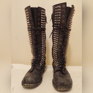 Jeffrey Campbell SEATTLE LOVE BOOTS Sz.6 Super RARE Black Leather